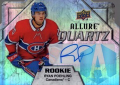 2019-20 Upper Deck Allure Quartz Rookie Auto #AQR-RP Ryan Poehling Die Cut Canadiens
